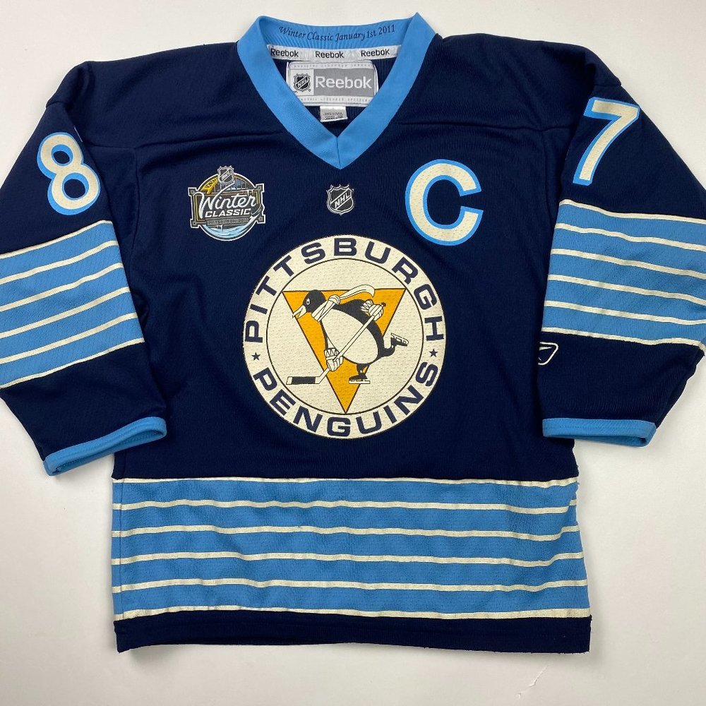 Sidney Crosby 2011 Winter Classic Replica Jersey Boys S/M Pittsburgh Penguins